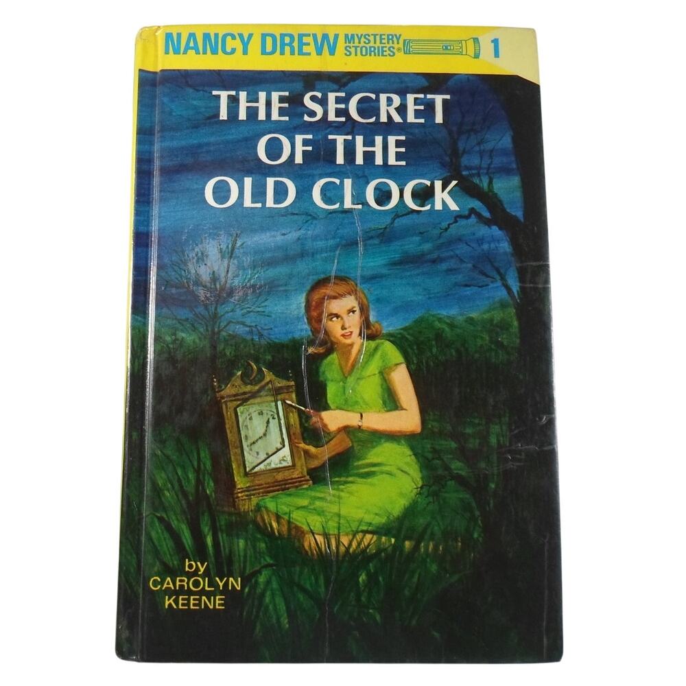 VTG 1987 Nancy Drew #1 The Secret of The Old Clock Caroline Keene HC Glossy